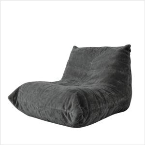 Modern Bean Bag Lazy Sofa with Stylish Chenille Finish, Ergonomic Bean Bag Chair for Compact Spaces, 110L x 90W x 67H cm, Dark Gray Aosom UK