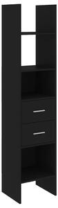 Book Cabinet Black 40x35x180 cm Engineered Wood