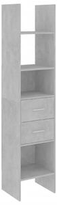 Book Cabinet Concrete Grey 40x35x180 cm Engineered Wood