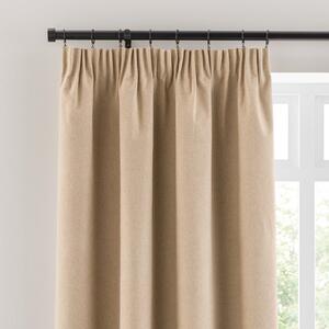 Luna Brushed Blackout Pencil Pleat Curtains