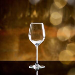 Plisse White Wine Glass Clear