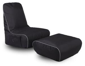 Kaikoo Black Gaming Chair & Foot Rest