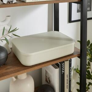 6.8L Ribbed Plastic Storage with Lid