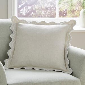 Scalloped Edge Square Cushion