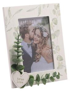 Love Story White True Love Leaves Photo Frame