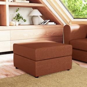 Square Arizona Faux leather Storage Footstool