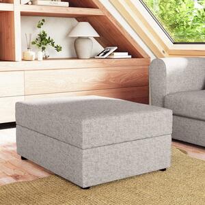 Rectangle Tonal Weave Storage Footstool