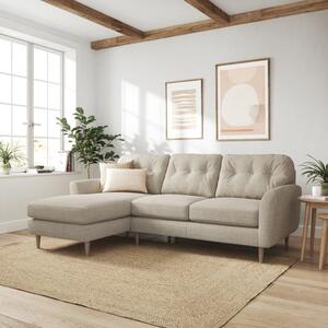 Sven Chunky Tonal Weave Large Corner Chaise Sofa