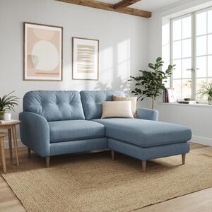 Sven Chunky Tonal Weave Reversible Corner Chaise Sofa