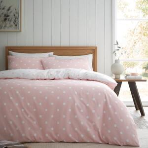 Catherine Lansfield Brushed Cotton Polka Dot Duvet Cover Set