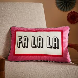 Falala Cross Stitch Rectangular Cushion