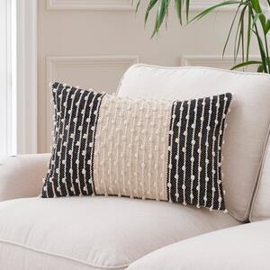 Jersey Bobble Banded Rectangle Cushion