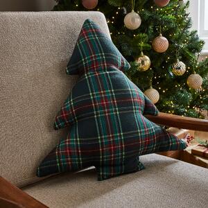 Christmas Tree Tartan Cushion