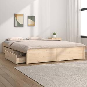 Bed Frame with Drawers 120x190 cm Small Double