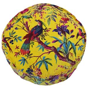 Paradise Round Filled Cushion 50cm x 12cm Yellow