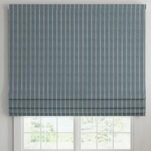 ANTE DECOR Latham Printed Cotton Stripe Made To Measure Roman Blind Blue On Blue