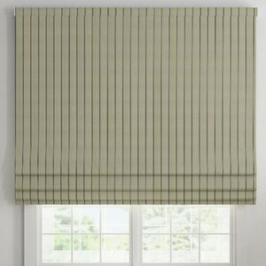 ANTE DECOR Latham Printed Cotton Stripe Made To Measure Roman Blind Charcoal
