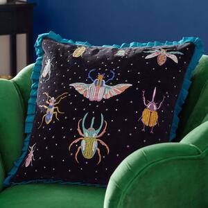 Darkling Beetles Frilled Square Cushion