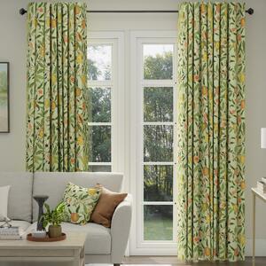 ANTE DECOR Fruit Orange Printed Cotton Made To Measure Curtains Pistachio