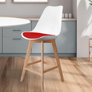 Fusion Living Soho White Plastic Bar Stool