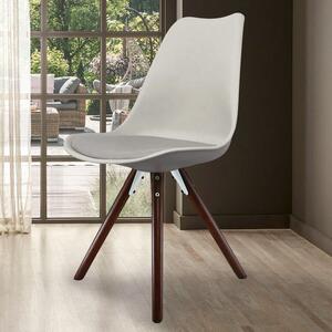 Fusion Living Soho Plastic Dining Chair with Pyramid Legs