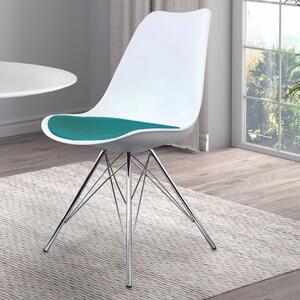 Fusion Living Soho White Plastic Dining Chair