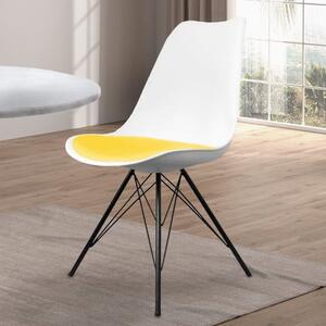 Fusion Living Soho White Plastic Dining Chair