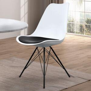 Fusion Living Soho White Plastic Dining Chair