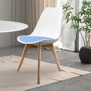 Fusion Living Soho White Plastic Dining Chair with Squared Legs