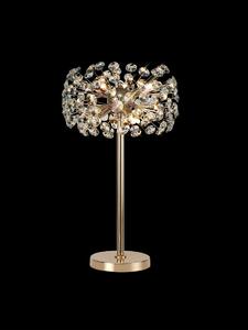 Fusion 6 Light Crystal Table Lamp in French Gold Finish