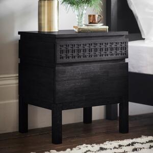 Baytown Boutique Bedside 2 Drawer Chest, Black