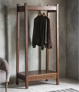 Baytown Retreat Open Wardrobe, Dark Wood