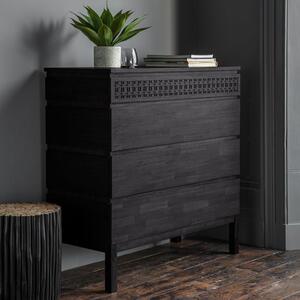 Baytown Boutique 4 Drawer Chest, Black