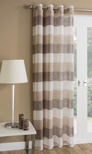 Mykonos Eyelet Ready Made Single Voile Curtain Natural