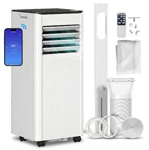 HOMCOM Portable Air Conditioner 5000 BTU, 4-in-1 AC Unit with Cool, Dehumidifier, Fan, Sleep Mode, WiFi Voice Remote Control