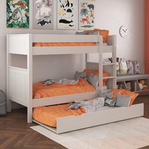 Stompa Classic Bunk Bed With Open Trundle White