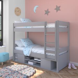 Stompa Uno Bunk Bed With Under Bed Storage, Pine Grey