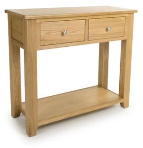 Magna Wooden Console Table With 2 Drawers In Oak