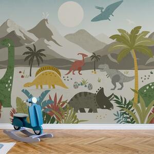 Dino Walk Wall Mural