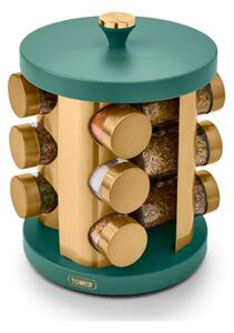 Tower Cavaletto 12 Jar Spice Rack Set green