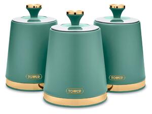 Tower Cavaletto Set of 3 Canisters green