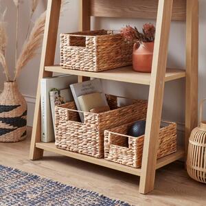 Set of 3 Woven Water Hyacinth Storage Baskets