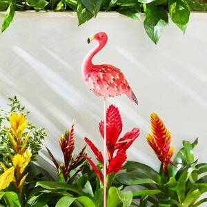 Pink Iron Flamingo Stake