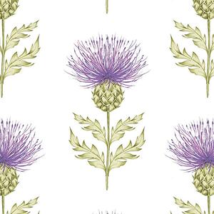 Voyage Maison Blair Printed Linen Fabric Damson