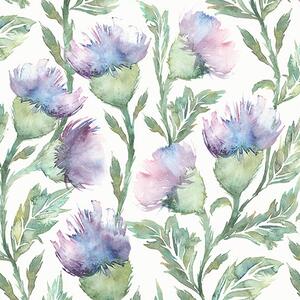 Voyage Maison Ettrick Printed Cotton Fabric Heather Cream