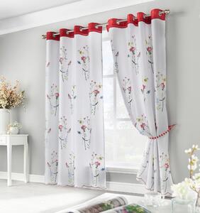 Springfield Lined Voile Ready Made Eyelet Curtains White