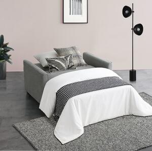 Serviya Fabric Compact Double Sofa Bed Peppered Grey
