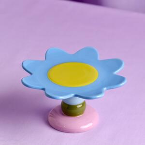 Flower Cake Stand Blue