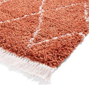 Boho 8280 Shaggy Runner 60cm x 230cm Rug Rust