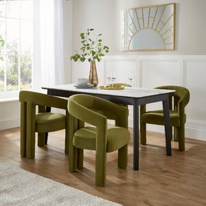 Lucilla Dining Chair, Velvet Olive